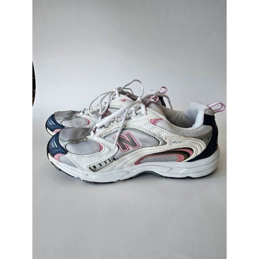 New Balance 411 Vintage Y2K Dad Shoes White Pink Silver Running Sneakers